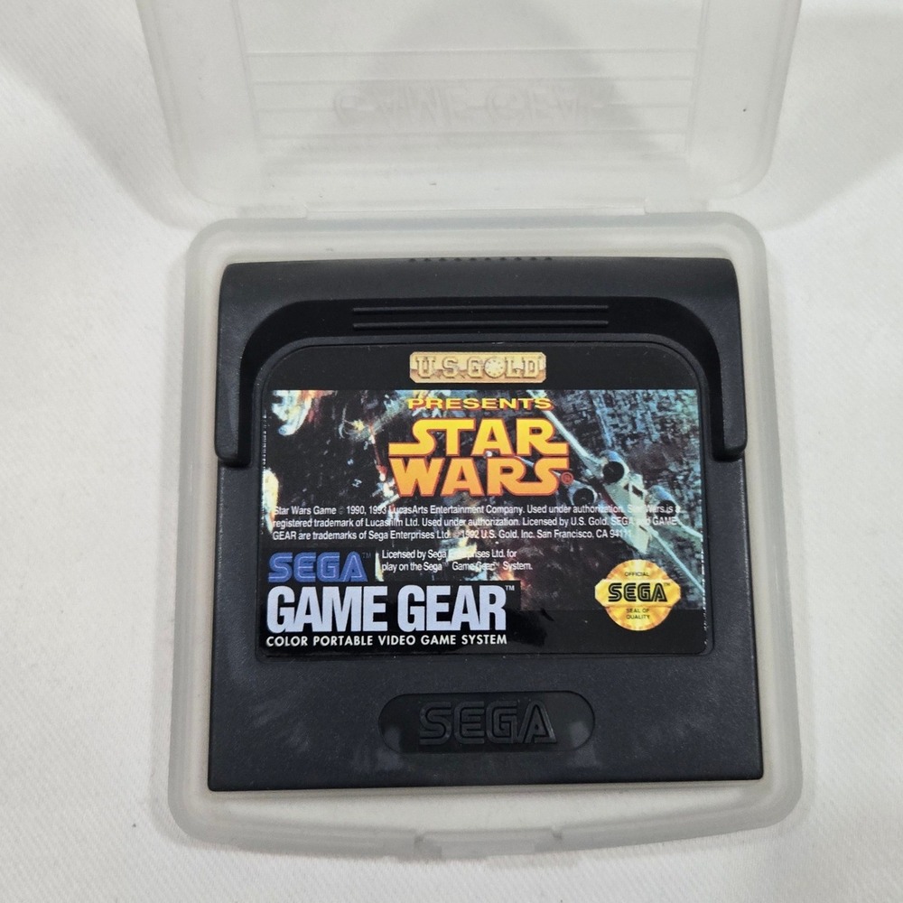 Star Wars Sega Game Gear Cartridge With Case VTG 1993 US Gold LucasArts Japan